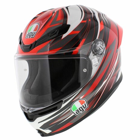 AGV K6 S Reeval helmet gloss white red grey