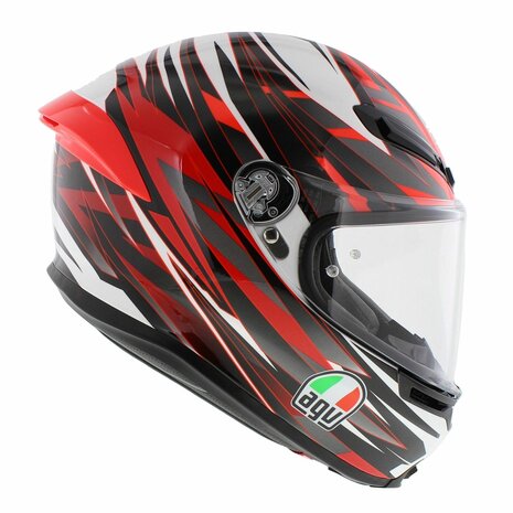 AGV K6 S Reeval helmet gloss white red grey