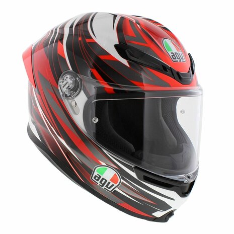 AGV K6 S Reeval helmet gloss white red grey