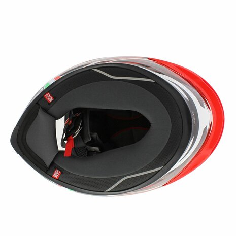 AGV K6 S Reeval helmet gloss white red grey