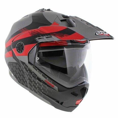 Caberg Tourmax X Sarabe Adventure Flip-Up Modular Helmet Matt Black Red