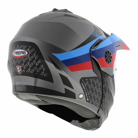 Caberg Tourmax X Sarabe Adventure Modular Helmet Matt Black Blue Red - Size S