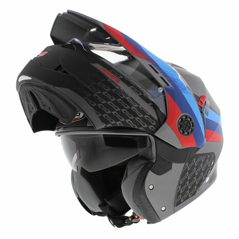 Caberg Tourmax X Sarabe Adventure Modular Helmet Matt Black Blue Red - Size S