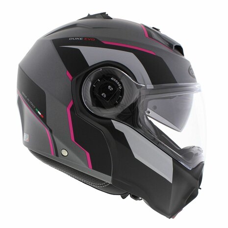 Caberg Duke Evo Move matt black grey pink Modular Motorcycle Helmet