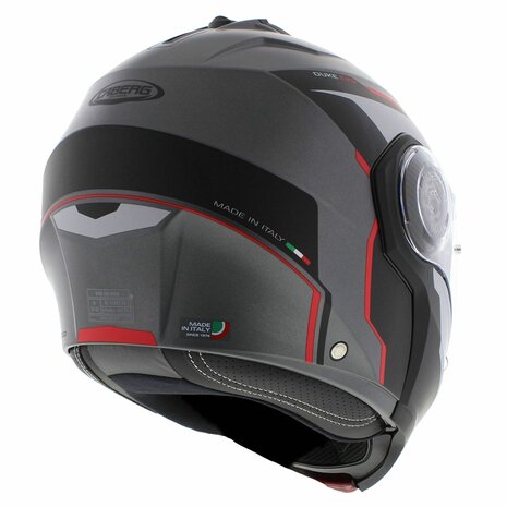 Caberg Duke Evo Move matt black grey red Modular Motorcycle Helmet - Size M