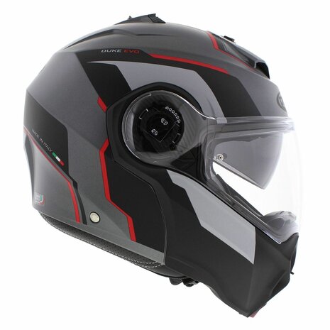 Caberg Duke Evo Move matt black grey red Modular Motorcycle Helmet