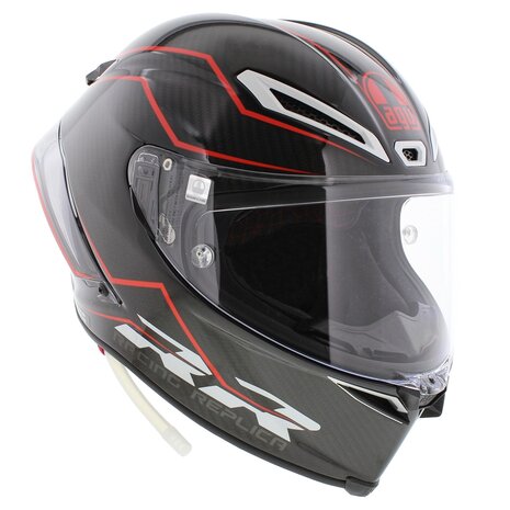 AGV Pista GP RR Helmet Performante Matt Carbon black red - Helmetdiscounter
