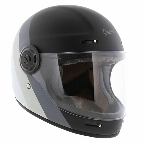 Origine Vega Vintage Full face motorcycle helmet - Primitive matt black grey white