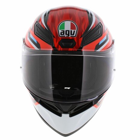 AGV K1 S helmet Lion gloss black red