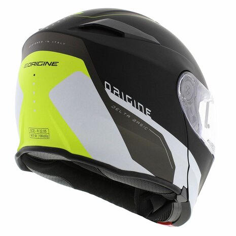 Origine Delta Basic helmet Division yellow black matt - Size M - Modular flip up motorcycle helmet