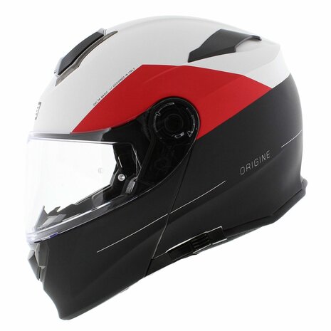 Origine Delta Basic helmet Virgin red black white matt Modular flip up motorcycle helmet