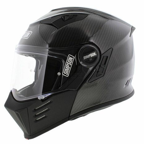 Simpson Darksome Modular Motorcycle Helmet Gloss Carbon Black (22.06)
