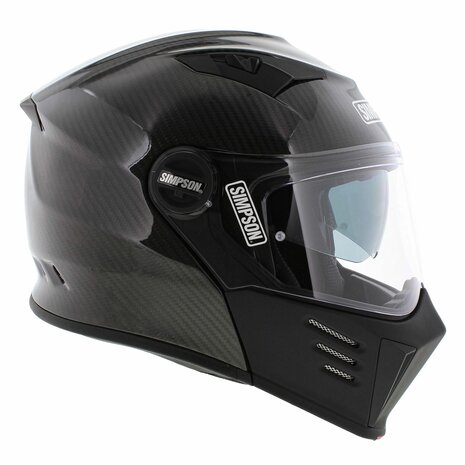 Simpson Darksome Modular Motorcycle Helmet Gloss Carbon Black (22.06)