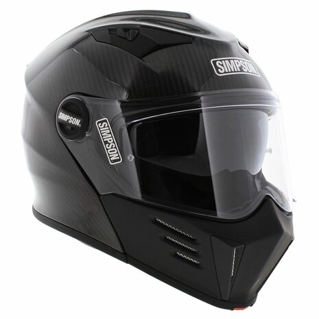 Simpson Darksome Modular Motorcycle Helmet Gloss Carbon Black (22.06)