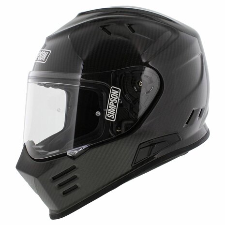 Simpson Venom Carbon Motorcycle Helmet (22.06) - gloss carbon black