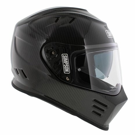 Simpson Venom Carbon Motorcycle Helmet (22.06) - gloss carbon black