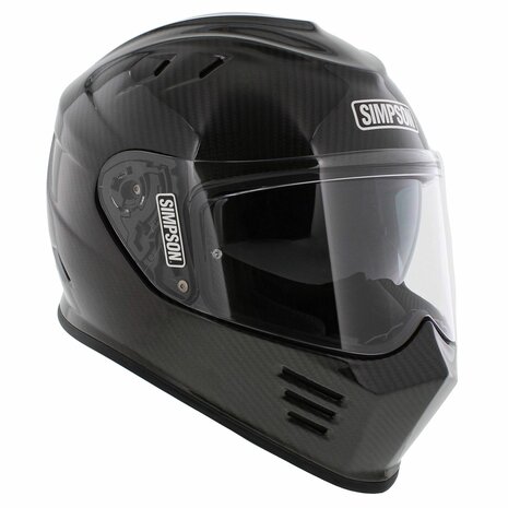 Simpson Venom Carbon Motorcycle Helmet (22.06) - gloss carbon black