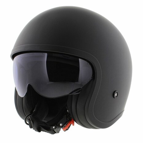 LS2 OF599 Spitfire II single mono matt black - Open Face helmet motorcycle scooter