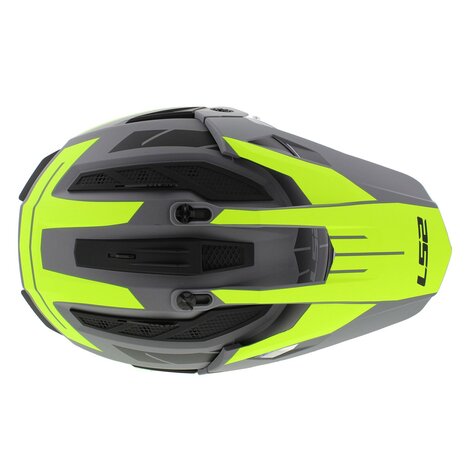 LS2 MX702 Pioneer II adventure helmet Namib matt grey hv yellow