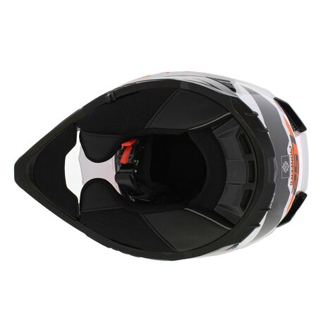 LS2 MX702 Pioneer II adventure helmet Namib gloss white orange