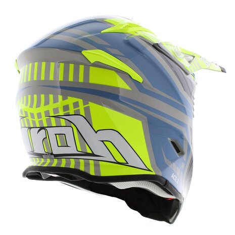 Airoh Aviator Ace 2 MX Helmet Proud - Size XL - gloss yellow blue grey