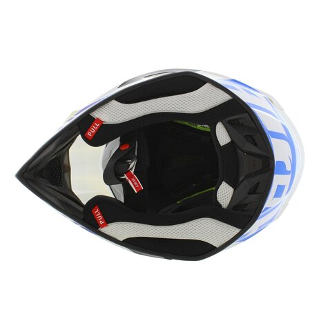 Airoh Aviator Ace 2 MX Helmet Ground - gloss blue grey white - Size L