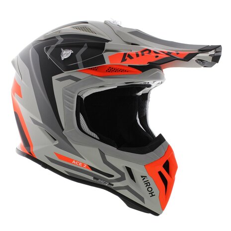 Airoh Aviator Ace 2 MX Helmet Ground - Size XL - matt grey orange