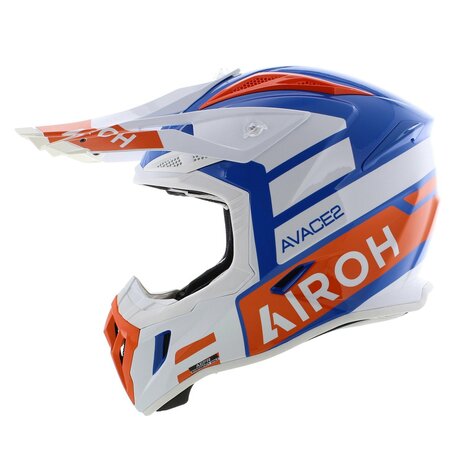 Airoh Aviator Ace 2 MX Helmet Sake - Size XL - gloss white blue orange