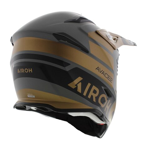 Airoh Aviator Ace 2 MX Helmet Proud gloss yellow blue grey