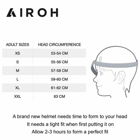 Airoh Helmet Aviator 3 AMS&sup2; Push gloss white blue red - Size S