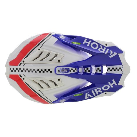 Airoh MX Helmet Aviator 3 AMS&sup2; Hima gloss blue white red