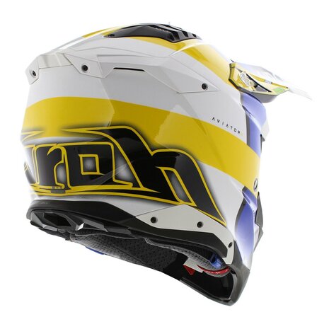Airoh MX Helmet Aviator 3 AMS&sup2; Monarch gloss blue white yellow
