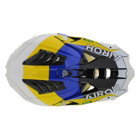 Airoh MX Helmet Aviator 3 AMS&sup2; Monarch gloss blue white yellow