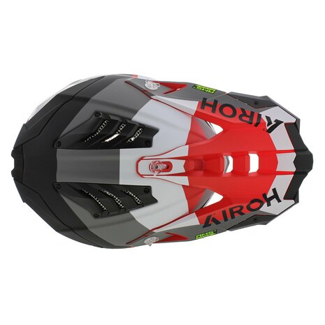 Airoh MX Helmet Aviator 3 AMS&sup2; Monarch matt grey white red