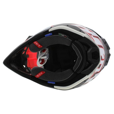 Airoh MX Helmet Aviator 3 AMS&sup2; Monarch matt grey white red