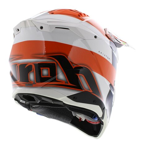 Airoh MX Helmet Aviator 3 AMS&sup2; Monarch gloss blue white orange
