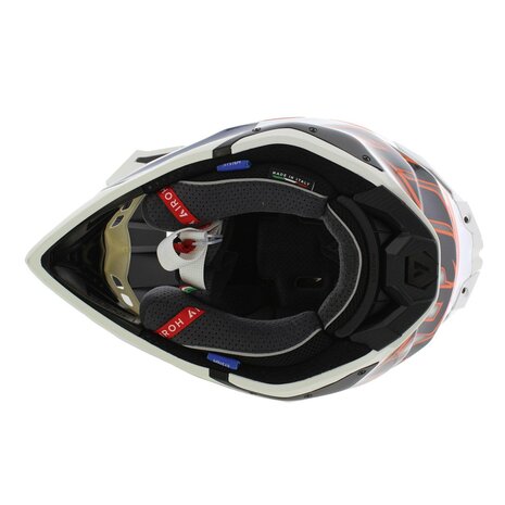 Airoh MX Helmet Aviator 3 AMS&sup2; Monarch gloss blue white orange