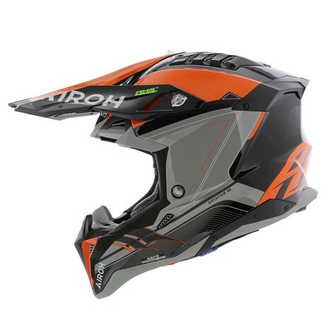 Airoh Helmet Aviator 3 AMS&sup2; Saber gloss orange black grey