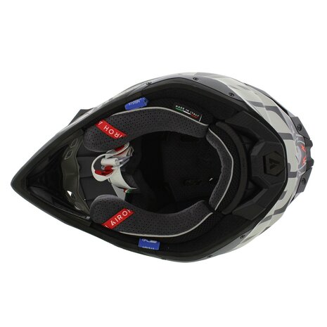 Airoh MX Helmet Aviator 3 AMS&sup2; Burnout matt black grey red