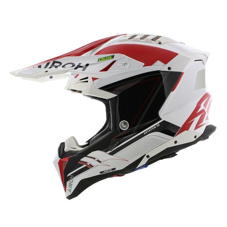 Airoh Helmet Aviator 3 AMS&sup2; Saber gloss red white black - Size L