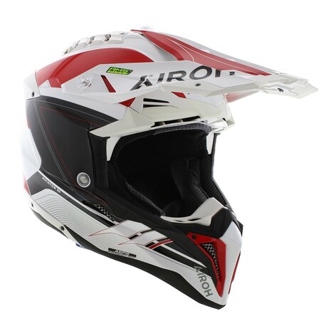 Airoh Helmet Aviator 3 AMS&sup2; Saber gloss red white black - Size L