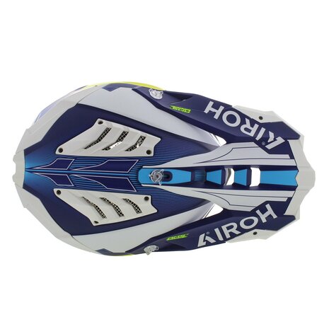 Airoh Helmet Aviator 3 AMS&sup2; Saber matt blue white yellow - Size S