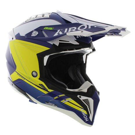 Airoh Helmet Aviator 3 AMS&sup2; Saber matt blue white yellow - Size S
