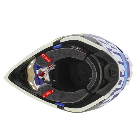 Airoh Helmet Aviator 3 AMS&sup2; Saber matt blue white yellow - Size S