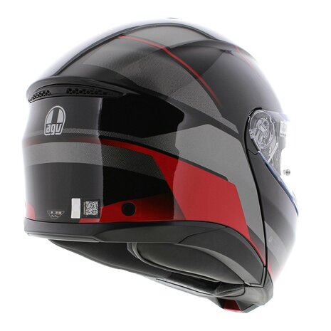 AGV Tourmodular Perception modular helmet gloss black grey red - XXL