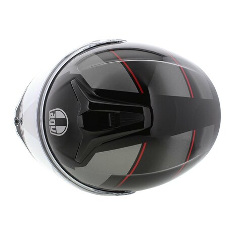 AGV Tourmodular Perception modular helmet gloss black grey red - XXL