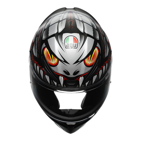 AGV K1 S helmet Lyzard matt black grey red