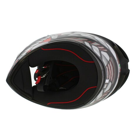 AGV K1 S helmet Lyzard matt black grey red