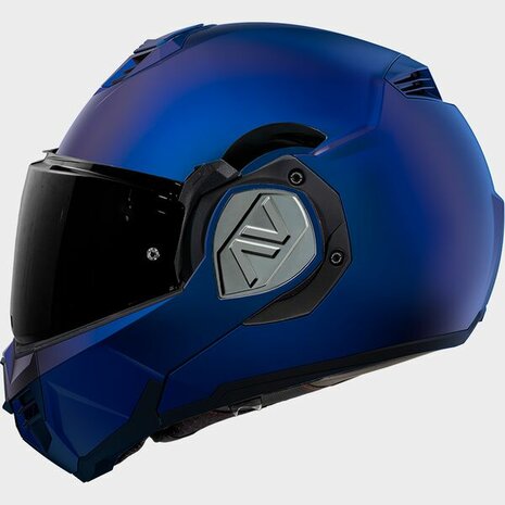 LS2 FF906 Advant solid matt navy blue - Size XS - Flip-back modular motorcycle helmet