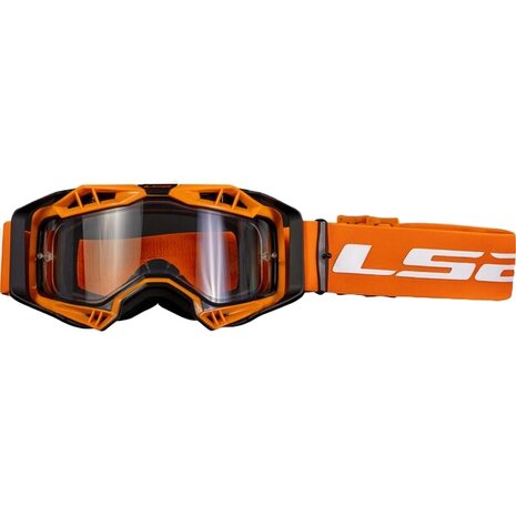 LS2 Aura Enduro Series goggle orange with clear visor &amp; Pinlock 70 MaxVision